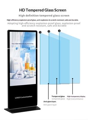 43/55 HD Indoor Vertical Advertising Kiosk All-In-One LCD Display Layar Sentuh Interaktif Digital Signage
