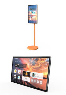 Meja sentuh hitam yang menampilkan layar sentuh kapasitif menawarkan solusi serbaguna untuk kolaborasi dan interaksi digital