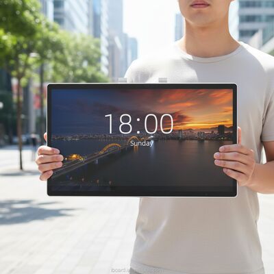 QR Code Scanner Dibangun Touch Screen Kiosk Gaya Fashion Dengan Rasio Kontras 4000 ke 1 Dirancang Untuk Interaksi Pelanggan