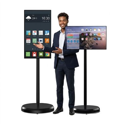 32 Inch Android Portable Touch Screen Kiosk dengan Multi-touch Capacitive Screen untuk Digital Signage Interaktif