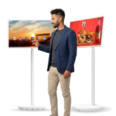 Portable 32 Inch Incell Touch Display Screen Rotate USB Wifi Smart Online Television TV untuk Kerja Belajar Gaming