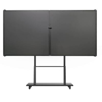 AIO 75 Inch Smart Touch Panel Android Win Sided Board Dengan Cam Mic Stand Mobile Untuk Meeting Universitas