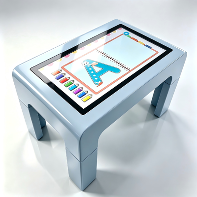 PCAP Touch Screen Table 32 43 55 Inch PC Win OS kaki yang bisa dilepas untuk anak-anak pertemuan pra-pendidikan