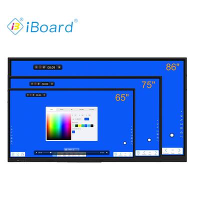 Popular Interaktif Flat Panel 65 Inch Resolusi 4k Smart Touch dengan Peralatan Sistem Android Baru untuk Pertemuan Kantor Kelas