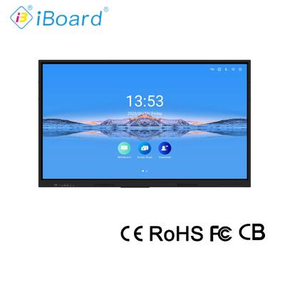 Popular Interaktif Flat Panel 65 Inch Resolusi 4k Smart Touch dengan Peralatan Sistem Android Baru untuk Pertemuan Kantor Kelas