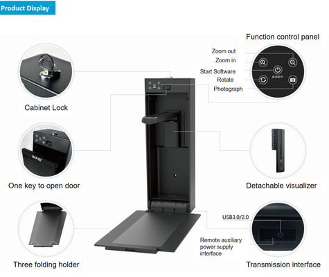 Kamera Dokumen Visualizer 12MP, Presenter Visual Ruang Kelas USB