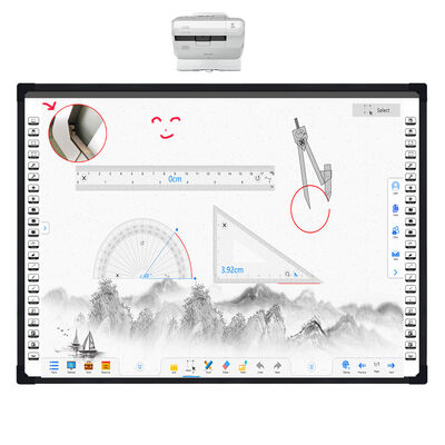 Elektronik DTV Optical Interactive Whiteboard dengan 2 titik sentuh dan 32768 x 32768 Resolusi Smart Board