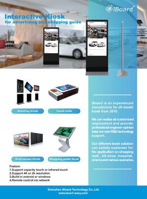 Lantai Stand Digital Advertising Monitor dengan 10 Capacitive Touch Points, Real-Time Monitoring, dan Web-Based Dashboard untuk Interactive Signage