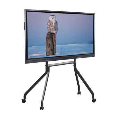 4K LED Interactive Smart Board Sistem Android 8 65 inci, Bingkai Aluminium, Mendukung OPS