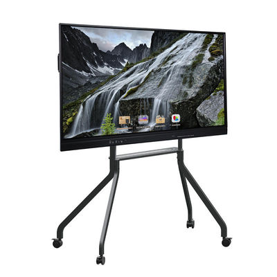 Papan Tulis Interaktif LED 65 Inci, Panel Datar Cerdas Android 20/40 Titik Sentuh Inframerah Warna Hitam