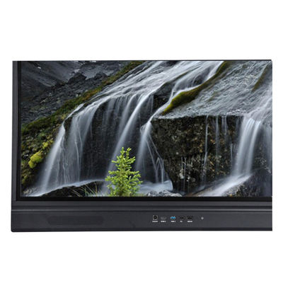 Papan Tulis Interaktif LED 65 Inci, Panel Datar Cerdas Android 20/40 Titik Sentuh Inframerah Warna Hitam