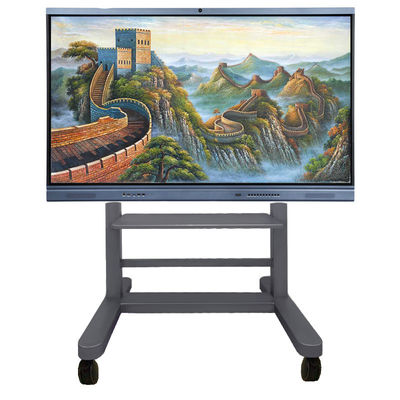 40 Kg Papan Tulis Interaktif Berdiri Layar Datar Keranjang Angkat Kastor Bisu Keranjang Bergerak TV Stand