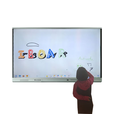 3840*2160 LCD Teaching Board 5ms Interactive Touch Board Windows Linux Infrared Untuk Pendidikan Bisnis atau Sekolah