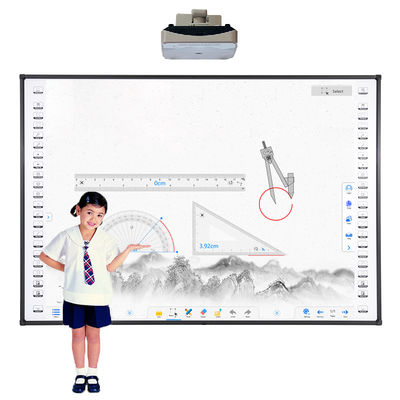 Papan Proyektor Interaktif 120in Windows Android Linux OS Nano Ceramic untuk penggunaan sekolah