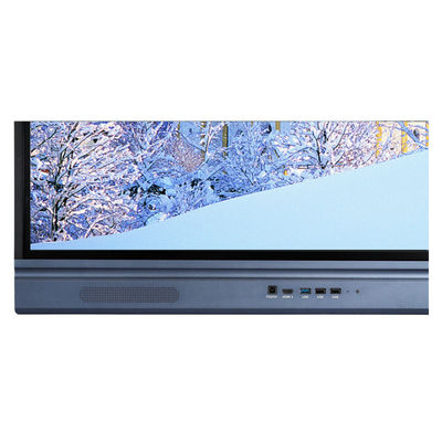 Panel Interaktif 4k, Papan Pintar Led 86 '', Bingkai Aluminium Slot OPS 350cd / m2