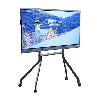 Panel Interaktif 4k, Papan Pintar Led 86 '', Bingkai Aluminium Slot OPS 350cd / m2