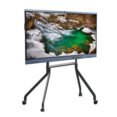 Papan Tulis Interaktif LED 98 '', TV LED Sentuh Layar FCC Untuk Kamera Built-in Android 11 Kelas