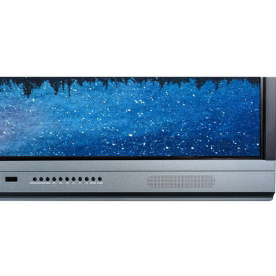 Wall Mounted 75 Inch Interactive Whiteboard PC, Android 8, Aluminium Alloy Frame Flat Panel Untuk Presentasi Rapat