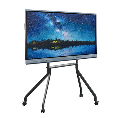 Wall Mounted 75 Inch Interactive Whiteboard PC, Android 8, Aluminium Alloy Frame Flat Panel Untuk Presentasi Rapat