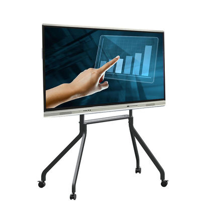 65 '' Multi Touch Screen Monitor Interactive Whiteboard Black Aluminium Frame untuk Konferensi