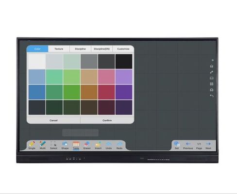 Pemasangan 86 "0 Gap LCD Smart Board Multi Touch Mobile Stand