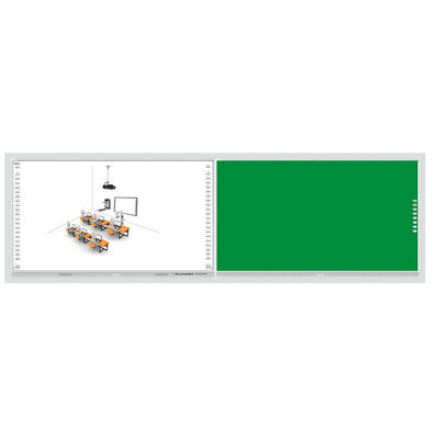 86 Inch Smart Blackboard Rekam Smart Screen Interaktif Whiteboard Dengan OPS 40 titik sentuh Greenboard