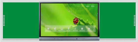 Smart Blackboard 75 86 Inch Display Multi Finger Interactive Touch Side Bar Kiri Kanan Papan Untuk Siswa Kelas