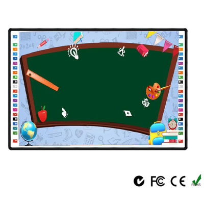 Papan Tulis Interaktif Inframerah 90 Inci Papan Tulis Elektronik Antarmuka USB Permukaan Nano Keramik