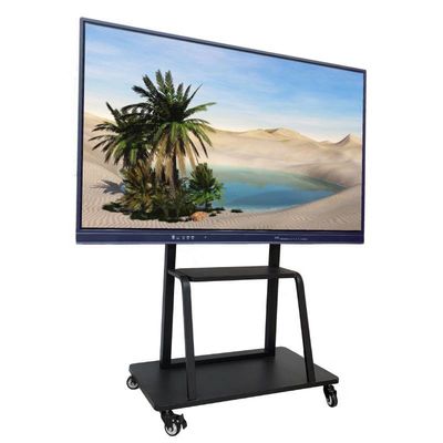 Panel Datar Interaktif 65 inci Pena Sentuh Jari Panel Sentuh Interaktif 4k Lcd Digital Papan Cerdas Interaktif Untuk Pengajaran Sekolah