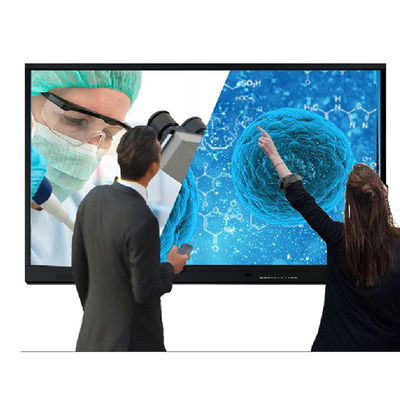 40 Touch Points Multi-Touch Screen dengan Infrared Ultra Fine Touch 86 Inch Panel opsional dengan kamera mikrofon speaker nirkabel klik berbagi