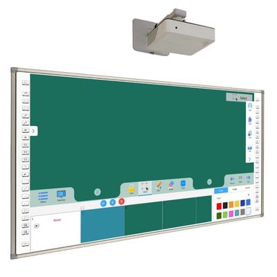 98 Inch Infrared Smart Digital Board Touch Screen Interaktif Whiteboard Dengan Proyektor Untuk Kelas