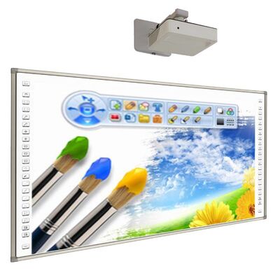Papan tulis interaktif 120 inci dengan teknologi multi-touch dan inframerah untuk pendidikan