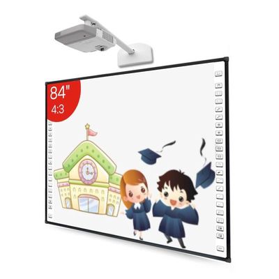 84 '' Papan Tulis Interaktif Inframerah 32768 * 32768 Untuk Ruang Kelas