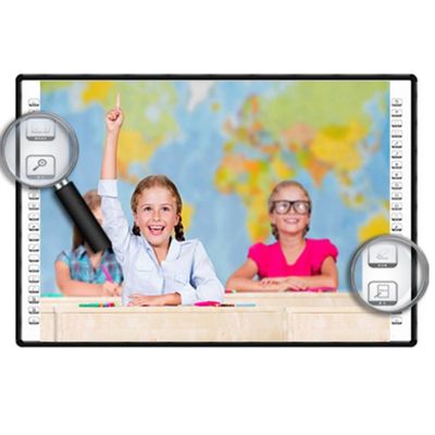 Nano Ceramic 82 Inch Interactive Digital Whiteboard Papan Tulis Sentuh Inframerah menyesuaikan