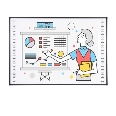 Papan Tulis Interaktif 84 inci Permukaan Nano Keramik 78~120 inci dengan sertifikasi CE