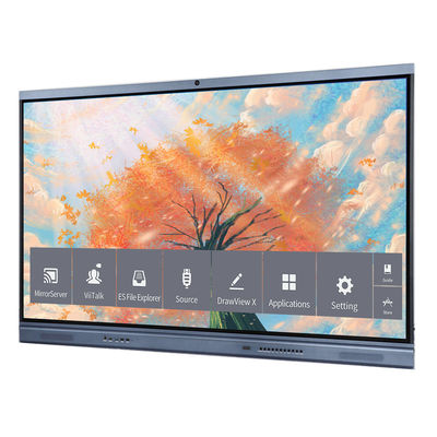 20Touch Point 75 Inch LCD Smart Board Untuk Solusi Sentuh Interaktif Dalam Konferensi Kantor Sekolah Panel datar interaktif