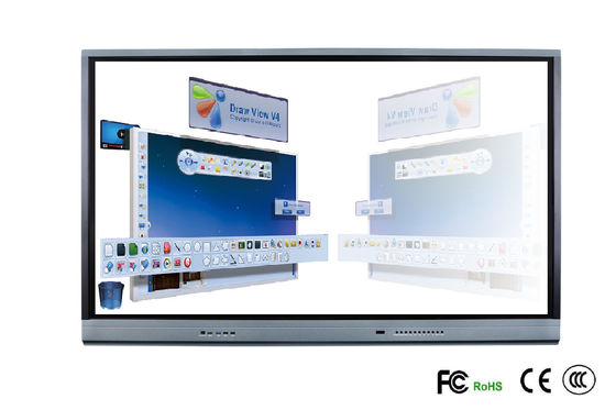 86 Inch 4K Android Touch Screen Interactive Whiteboard FCC Untuk Pendidikan