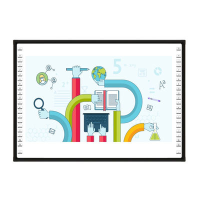 School T Series Multi Touch Interactive Whiteboard 10 Poin Warna Perak Dengan Perangkat Lunak Pengajaran