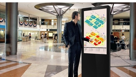 Desain Baru Multi Touch A type LCD Panel Led Digital Display Kiosk Touch Screen Kiosk untuk Periklanan