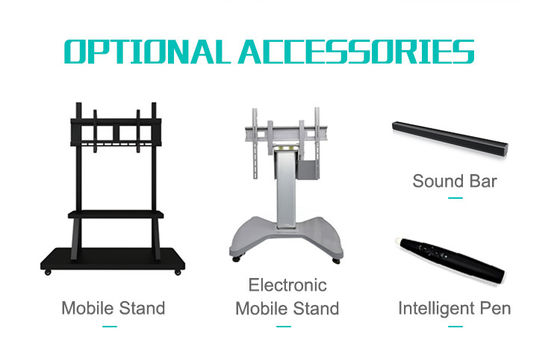 iBoard 4K Smart Board, Teknologi Inframerah Papan Tulis Elektronik 98 inci Untuk Mengajarkan Penulisan Respon Cepat