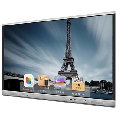 65 75 86 Inch Android 20 Titik Sentuh IR Interactive Whiteboard Wireless Share Video Meeting