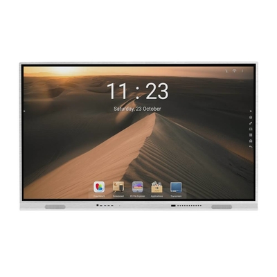 Android 11 IR Interactive Whiteboard Touch Frame 6+64G Kamera Mic Type-C Tampilan Papan Opsional Untuk Kantor