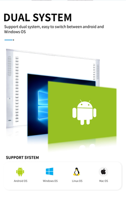 All In One Inframerah Interactive Whiteboard RoHS CE Smart TV Whiteboard Untuk Rapat