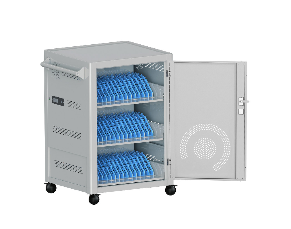IBoard Pengisian Keranjang USB Tipe C Cepat Wireless Publik Dua Titik Kunci Trolley Pengisian Kandang penyimpanan IPad Pengisian Kabinet
