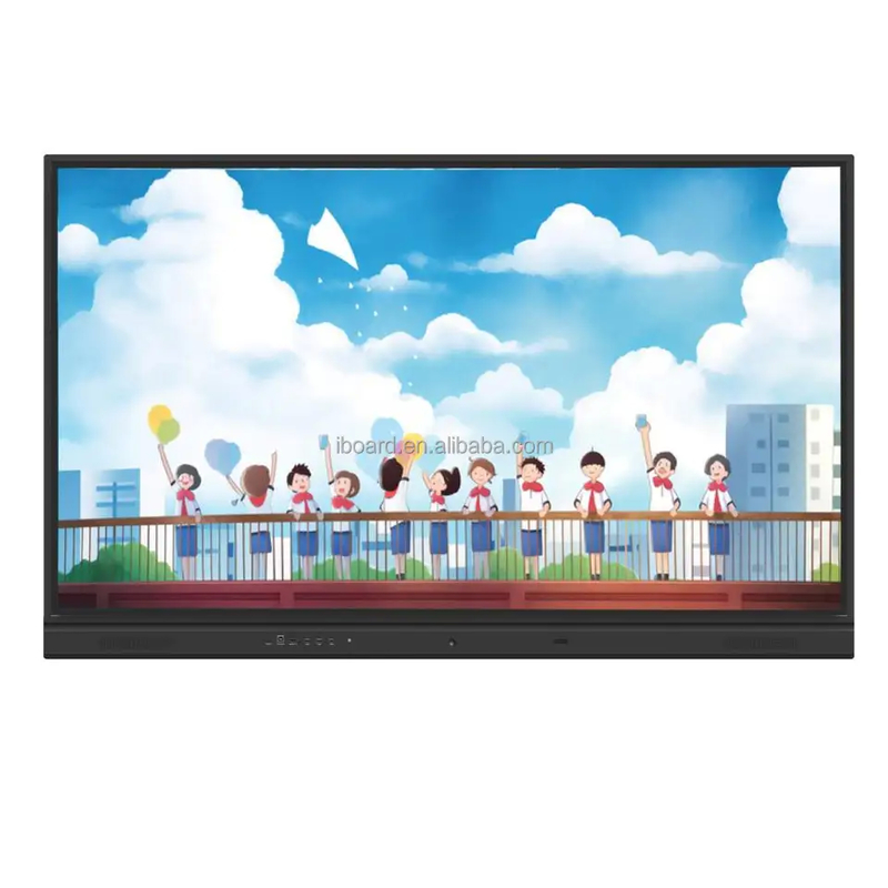 65 75 86 inci 20 Touch Android Interactive Flat Panel dengan 4000:1 Kontras 6ms dengan WIFI Hotspot HDMI/VGA/USB Outputs