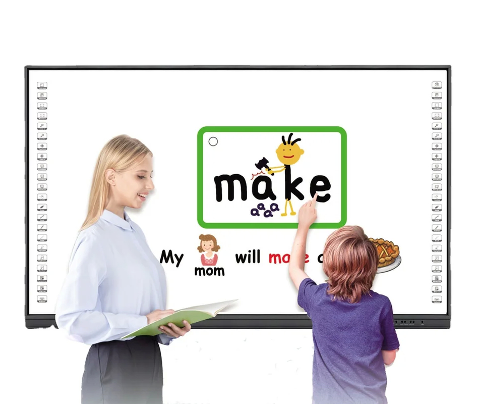 82 inci Multi touch Interaktif USB Board dengan 2mm Akurasi Wall Mount Instalasi / Pengakuan gerakan