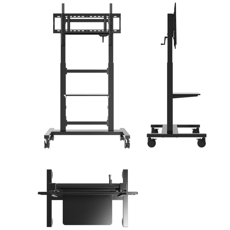 Gaya baru Stand lantai elektronik Stand TV cerdas yang dapat disesuaikan Stand mobile mobile Trolley Mounts and Carts