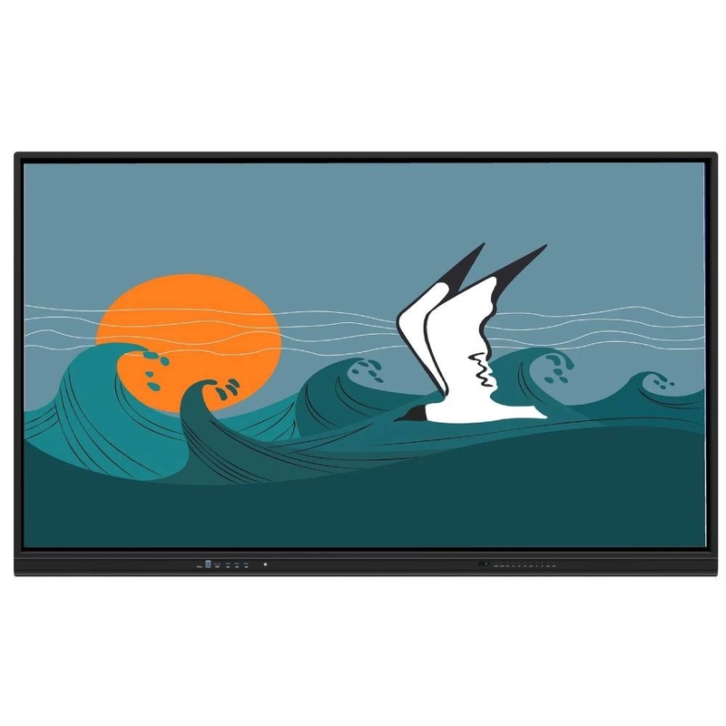 86 Inch Kids Interactive Touch Screen Monitor Android 13 20 Points Screen Share Wifi 6 BT 5 Penulisan Tangan Regonization