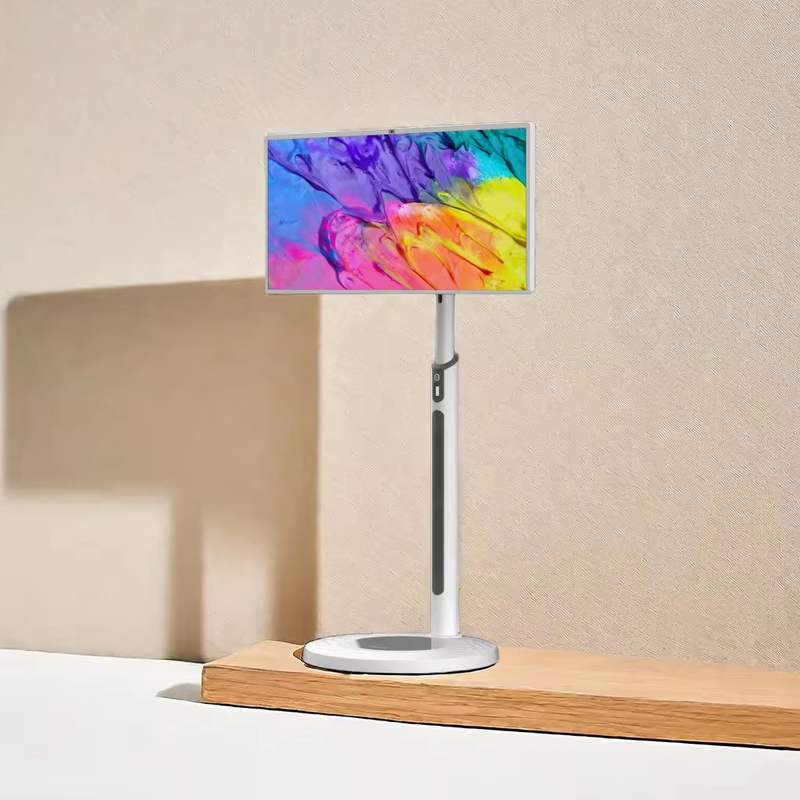 Portable 32 Inch Touch Screen Kiosk dengan Screen dengan 4096 Level Pressure Sensing Smart TV.