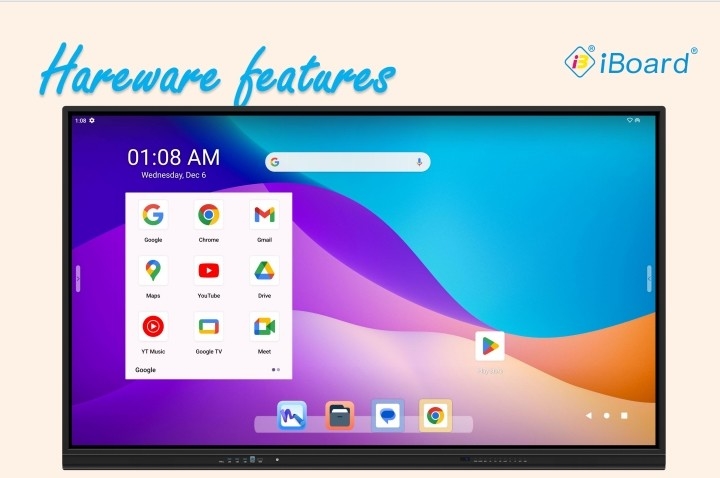 Google EDLA Sertifikasi Interaktif layar sentuh Monitor dengan Android 13 Sistem dan Software Penulisan